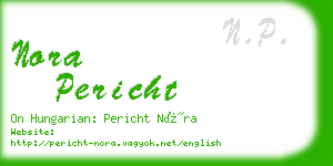 nora pericht business card